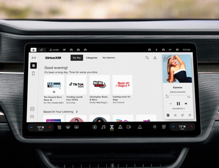 Rivian EVs finally get YouTube, Google Cast, and SiriusXM